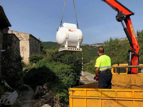 Depósito de gas propano para calefacción